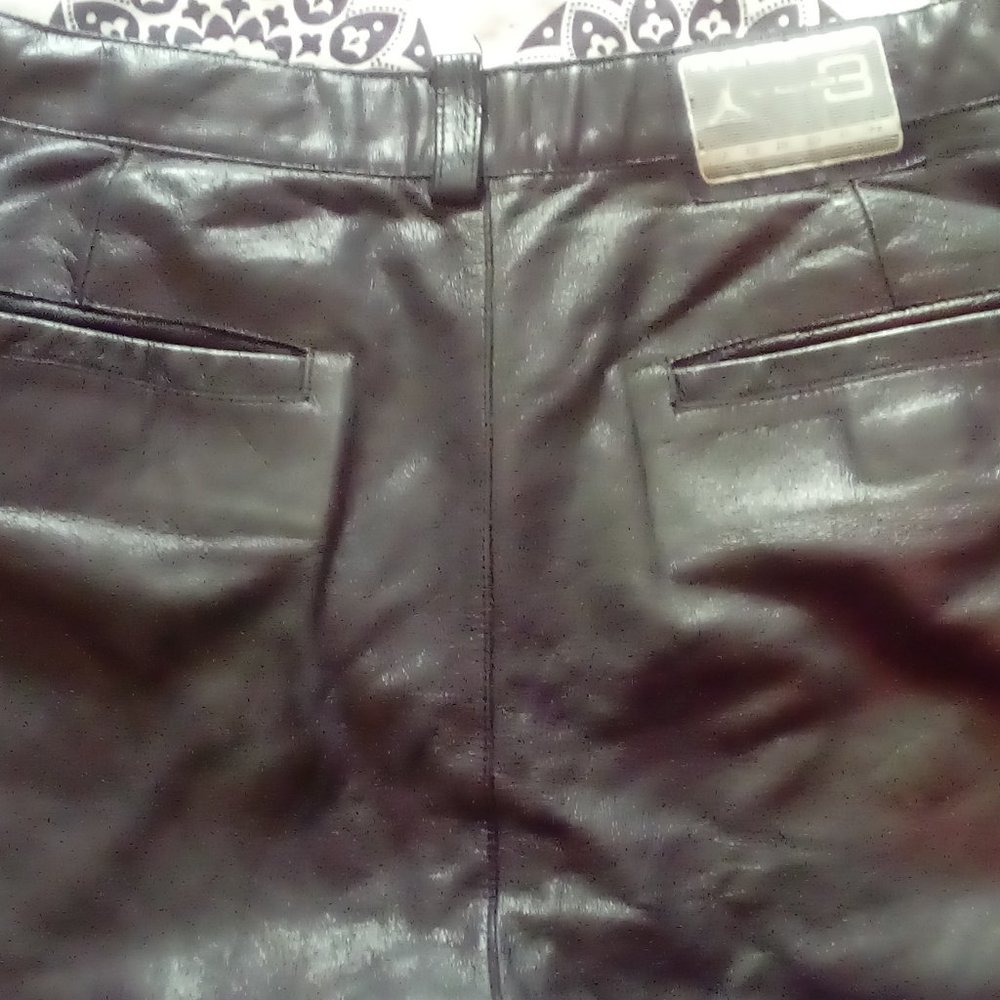 VINTAGE Nike Michael Jordan Two3 Leather Pants - Picture 3 of 4
